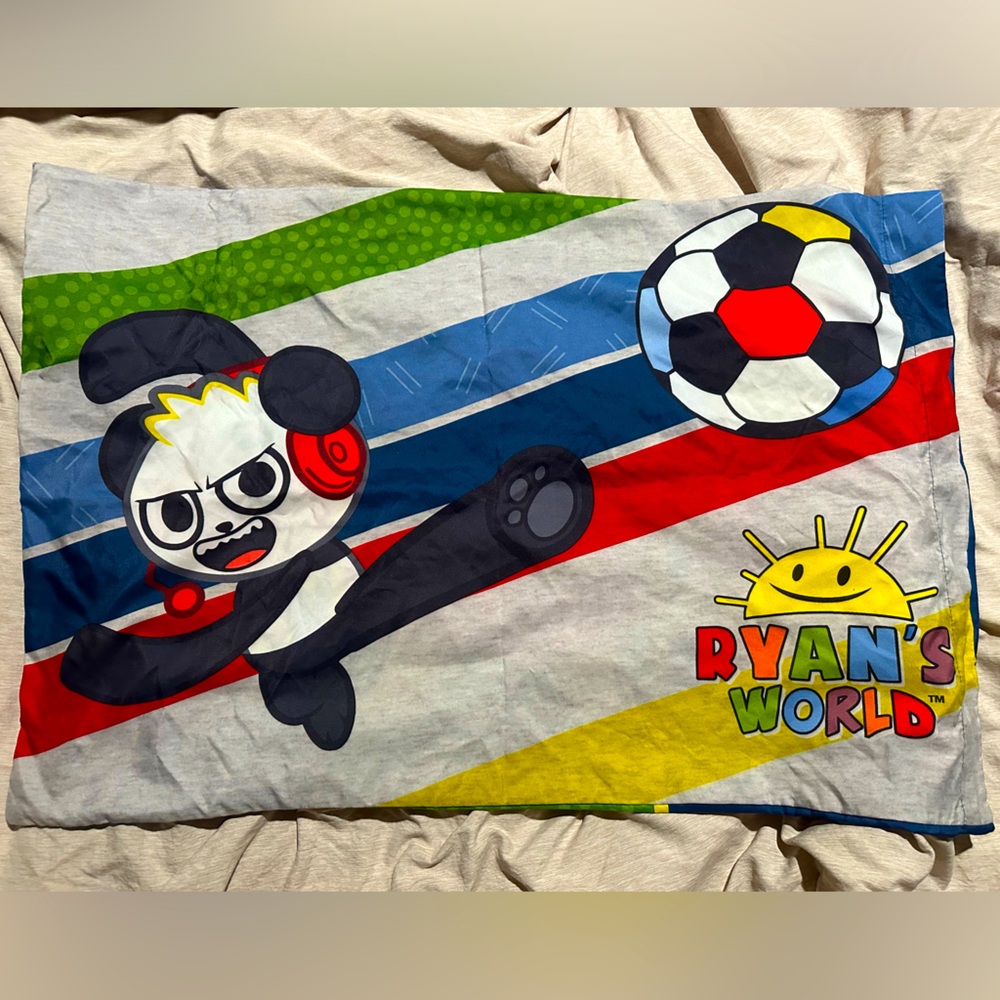 Ryan’s World Characters & Soccer Kid’s Pillowcase